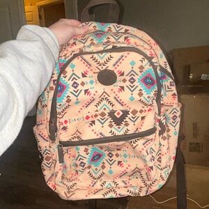 aztec western print backpack